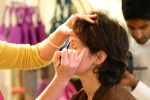 Renata Bodon having makeup done by Kimberly Taylor